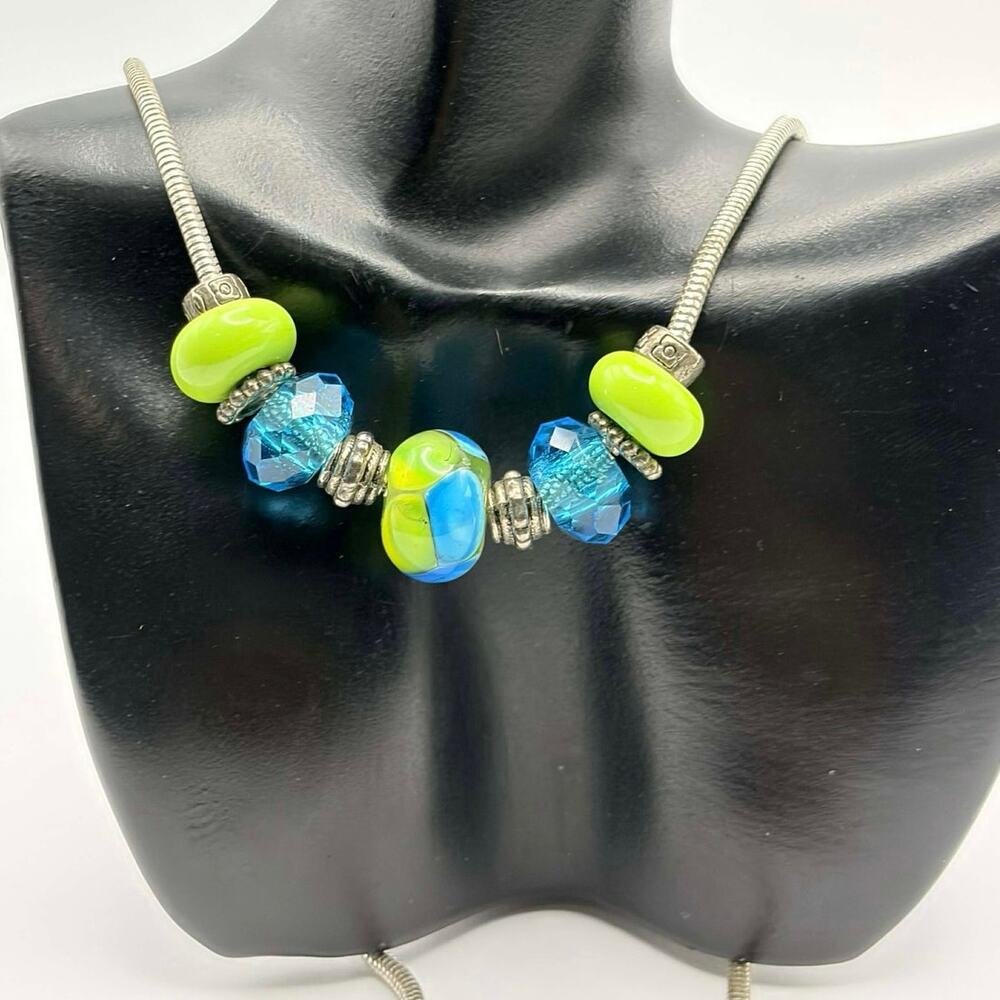 Y2k Green & Blue Necklace
